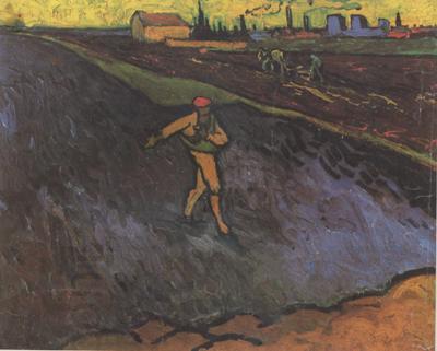 Vincent Van Gogh The Sower:Outskirts of Arles in the Background (nn04) China oil painting art